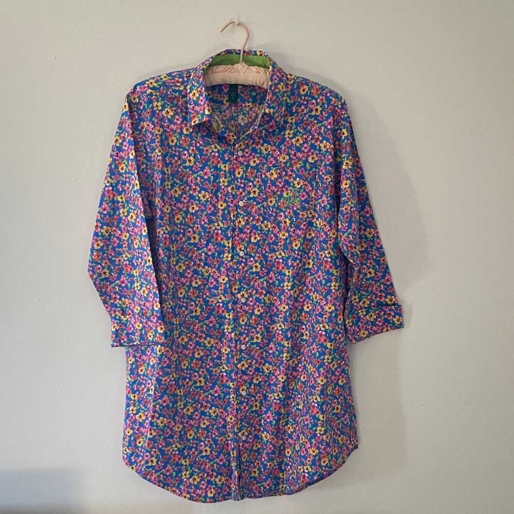 Ralph Lauren Periwinkle Floral Mini Dress